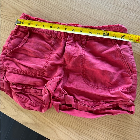 LOFT linen blend red shorts - Picture 6 of 8
